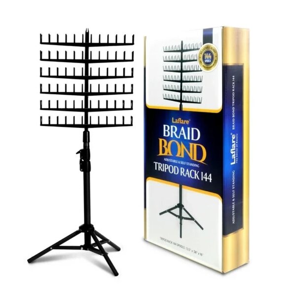 LAFLARE BRAID BOND ADJUSTABLE & SELF STANDING TRIPOD RACK 144 BRAND NEW - Picture 1 of 4